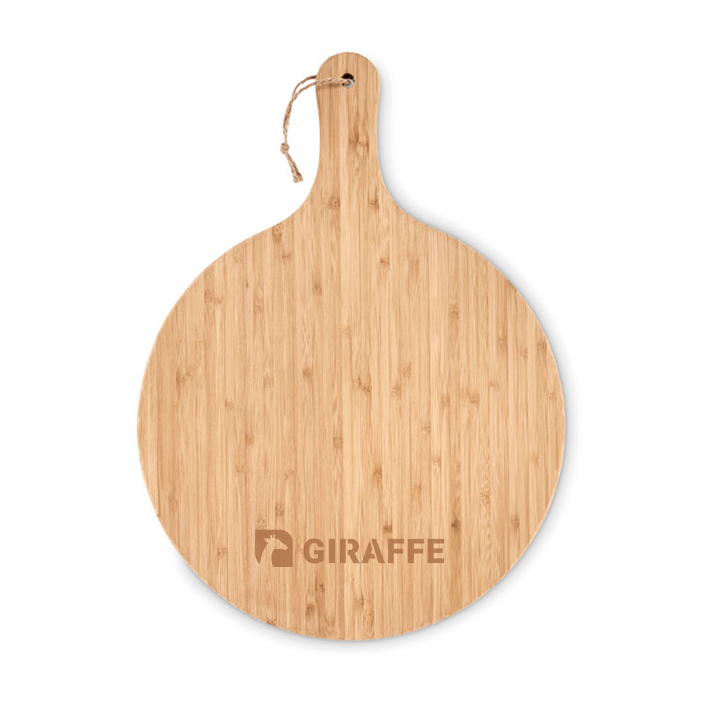 RoundServe bamboe snijplank bedrukken met logo