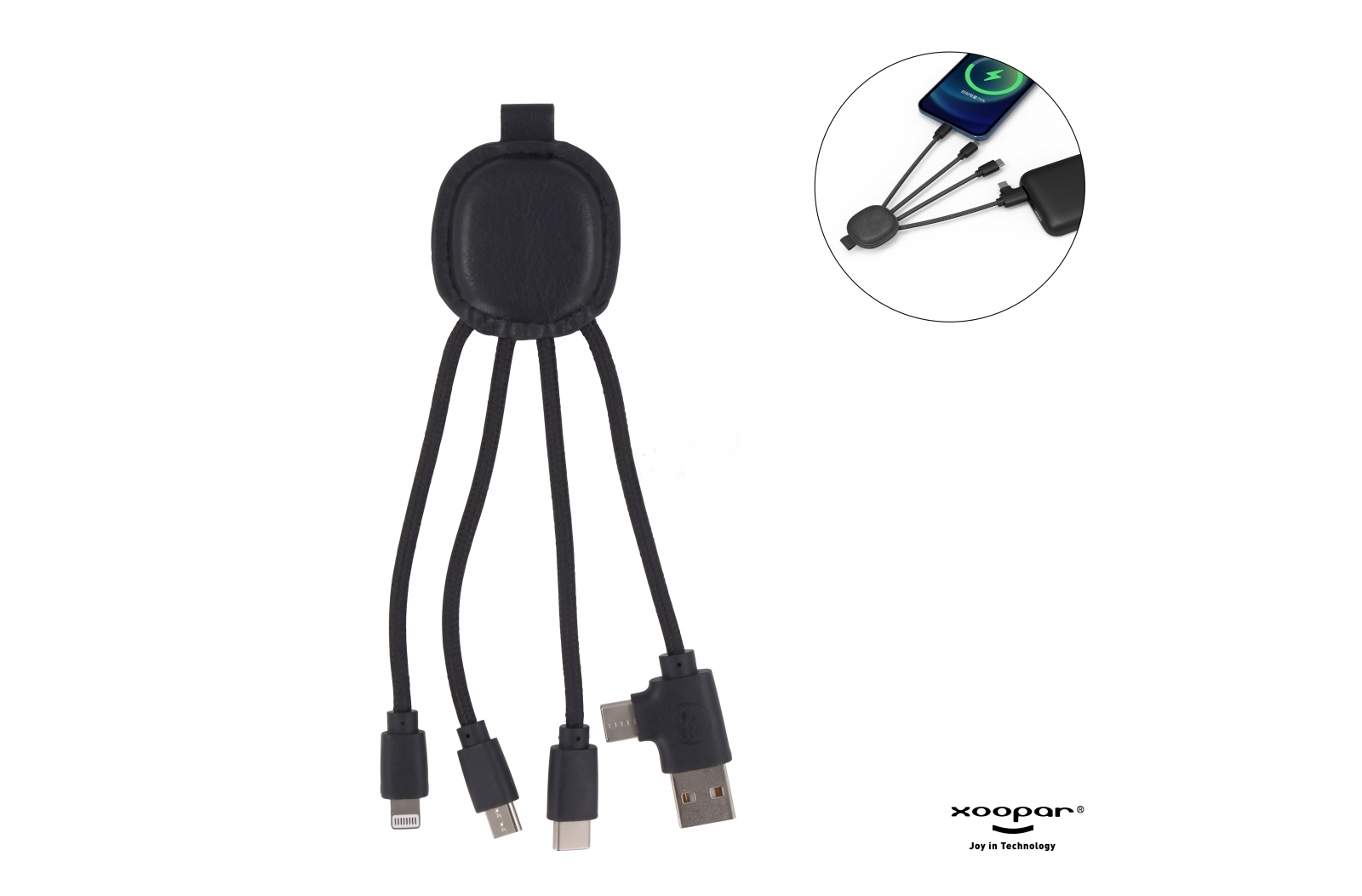 4000 | Xoopar Iné Smart Charging cable with NFC bedrukken met logo