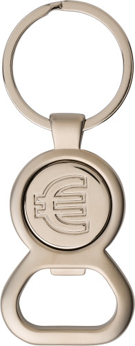 EuroKey winkelwagenmunt met opener bedrukken met logo