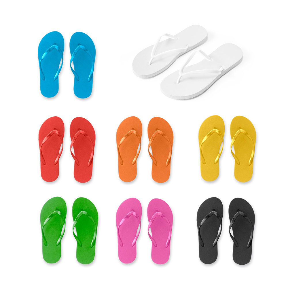 MAUPITI S / M. Comfortabele slippers met EVA-zolen en PVC-bandjes bedrukken met logo