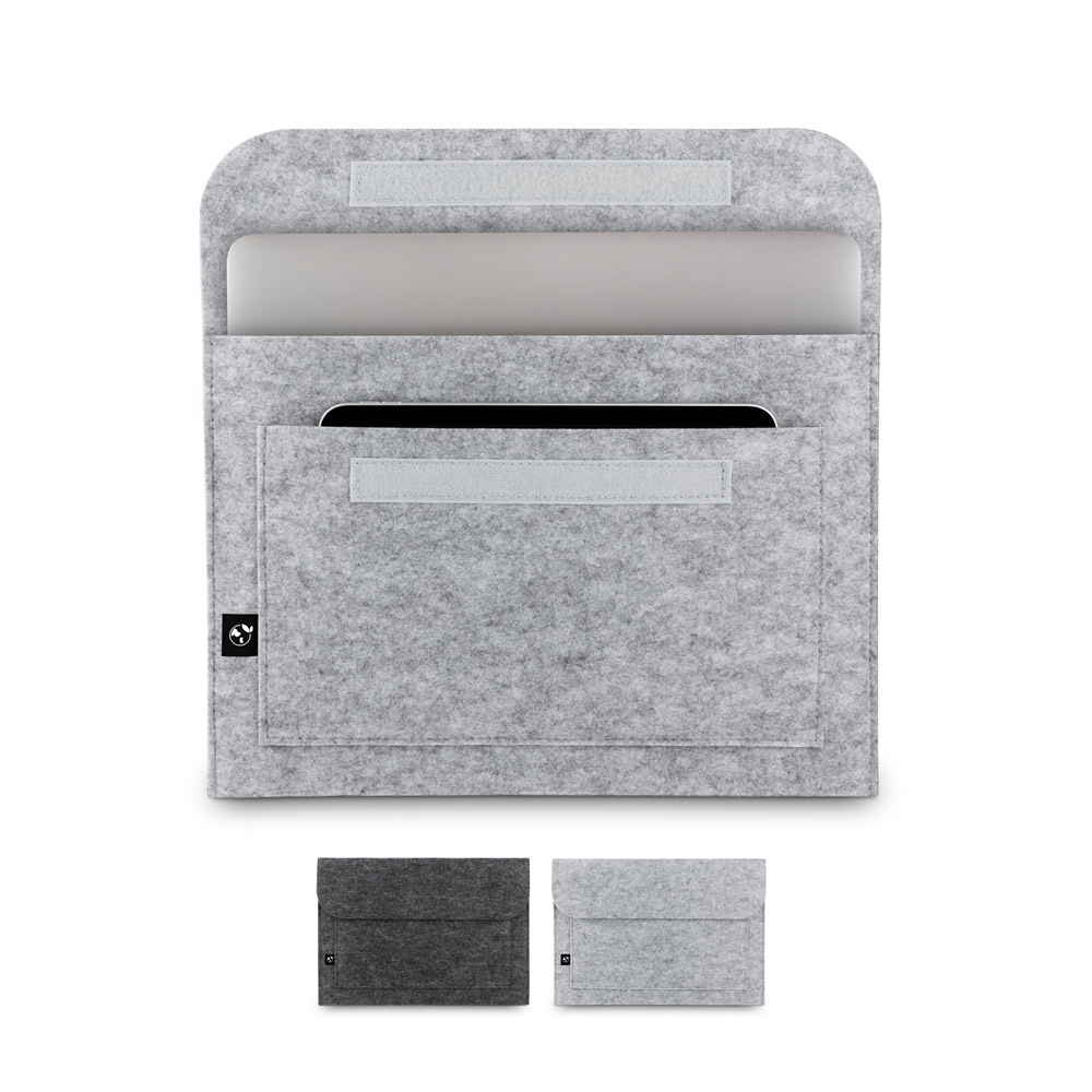 FELPY SLEEVE. Laptoptas van gerecycled vilt (rPET) bedrukken met logo