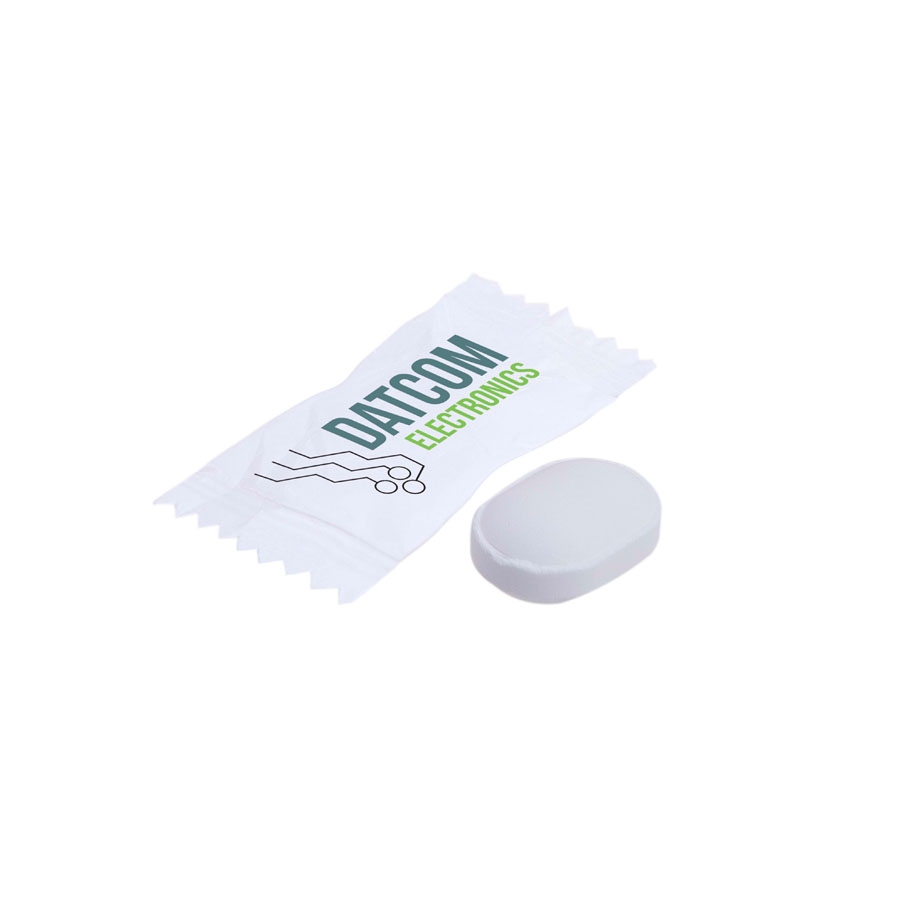Pepermunt in flowpack bedrukken met logo