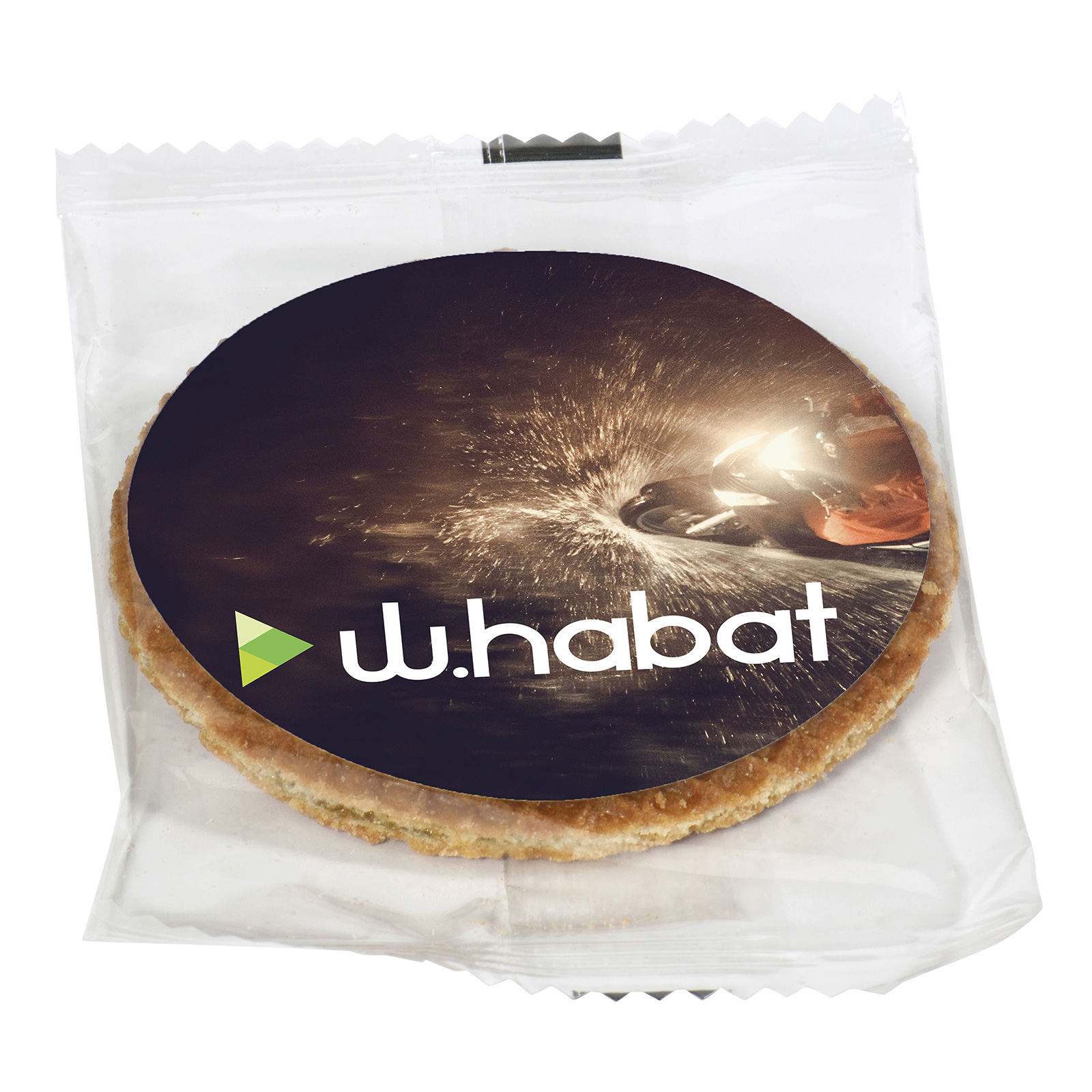 Deliciouse Stroopwafel met etiket bedrukken met logo