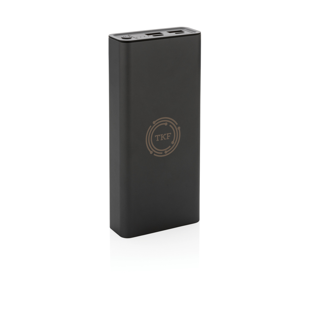 Terra RCS gerecyclede 20W aluminium powerbank 20.000 mAh bedrukken met logo