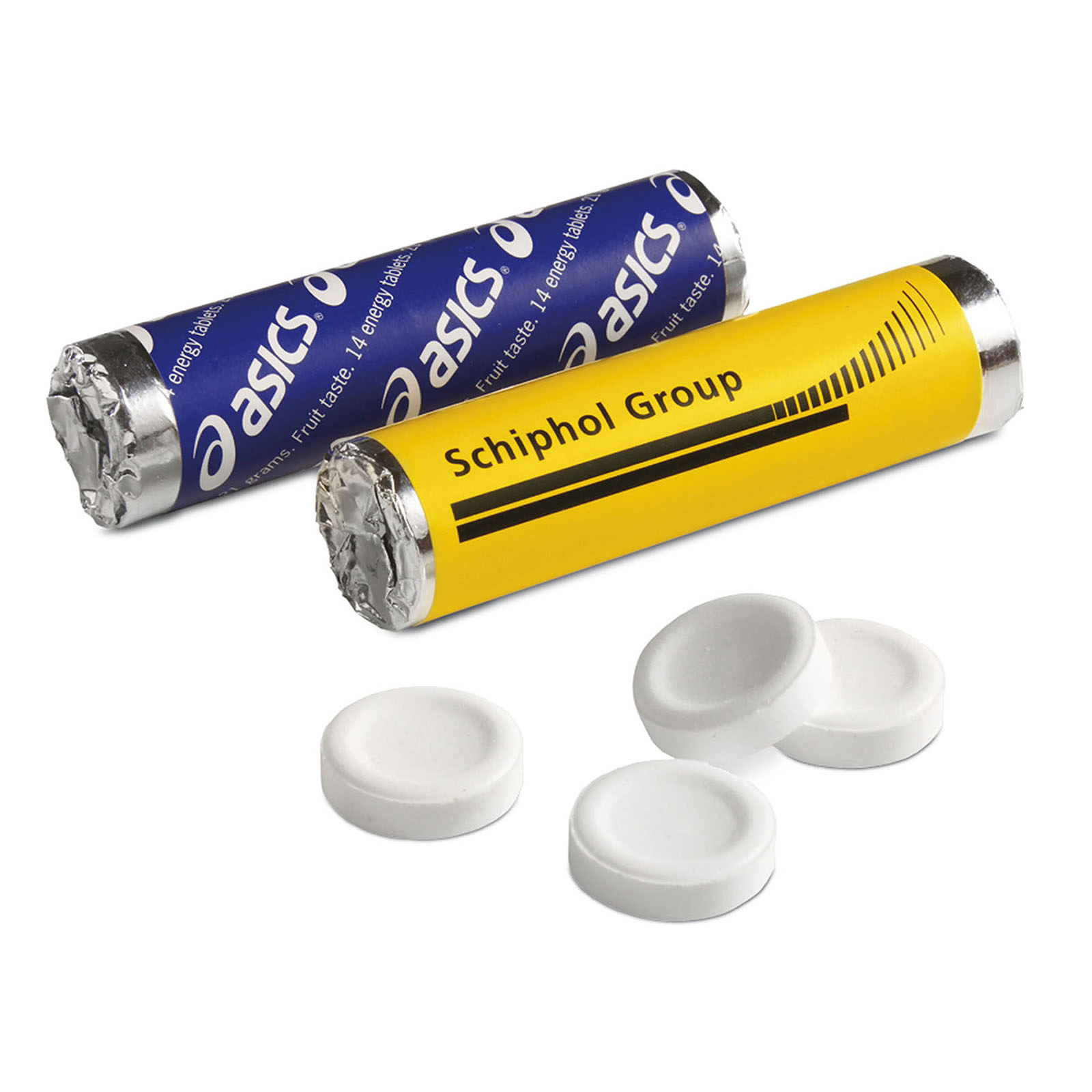 Druivensuikerrolletje groot bedrukken met logo