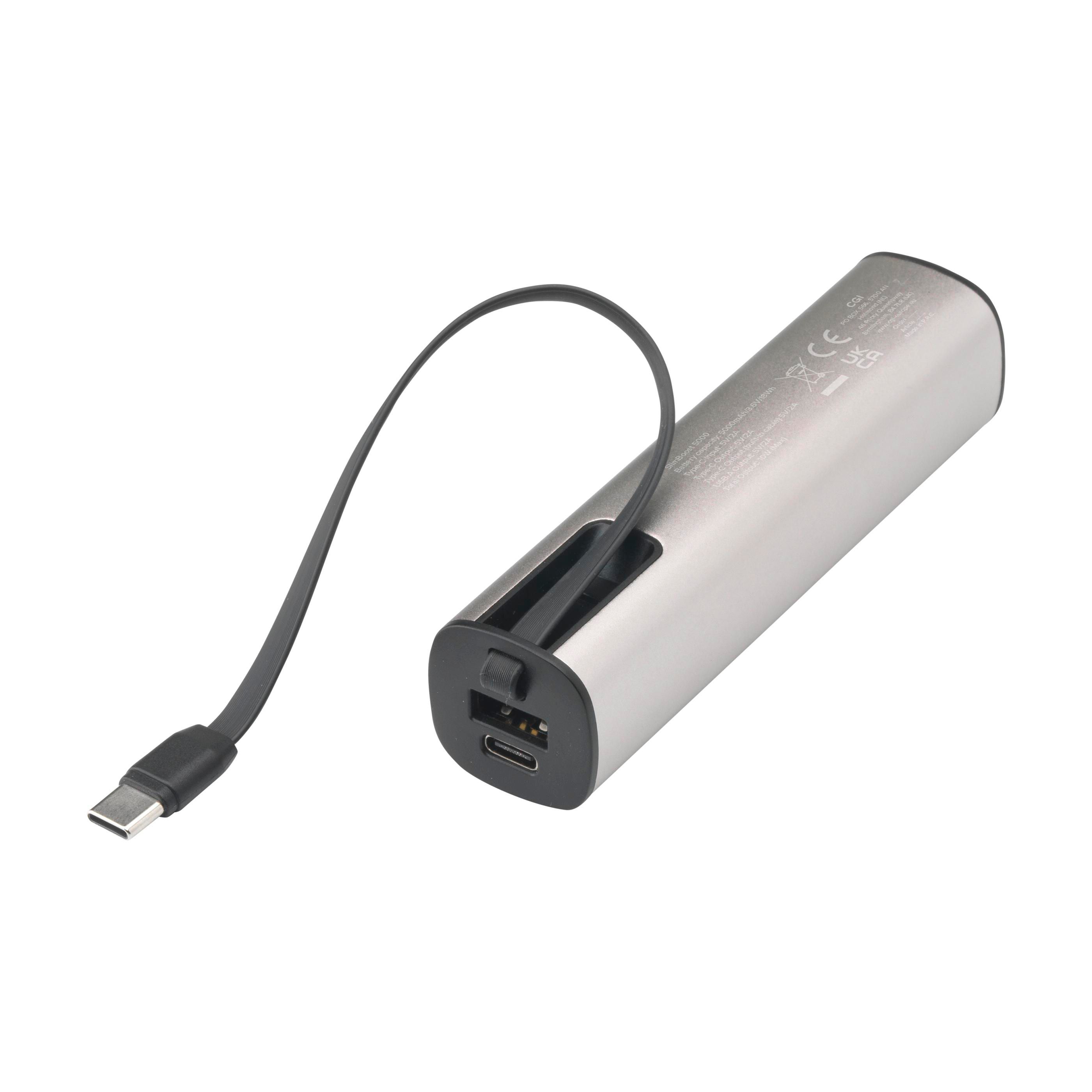 SlimBoost 5000 RCS R-Alu Powerbank bedrukken met logo