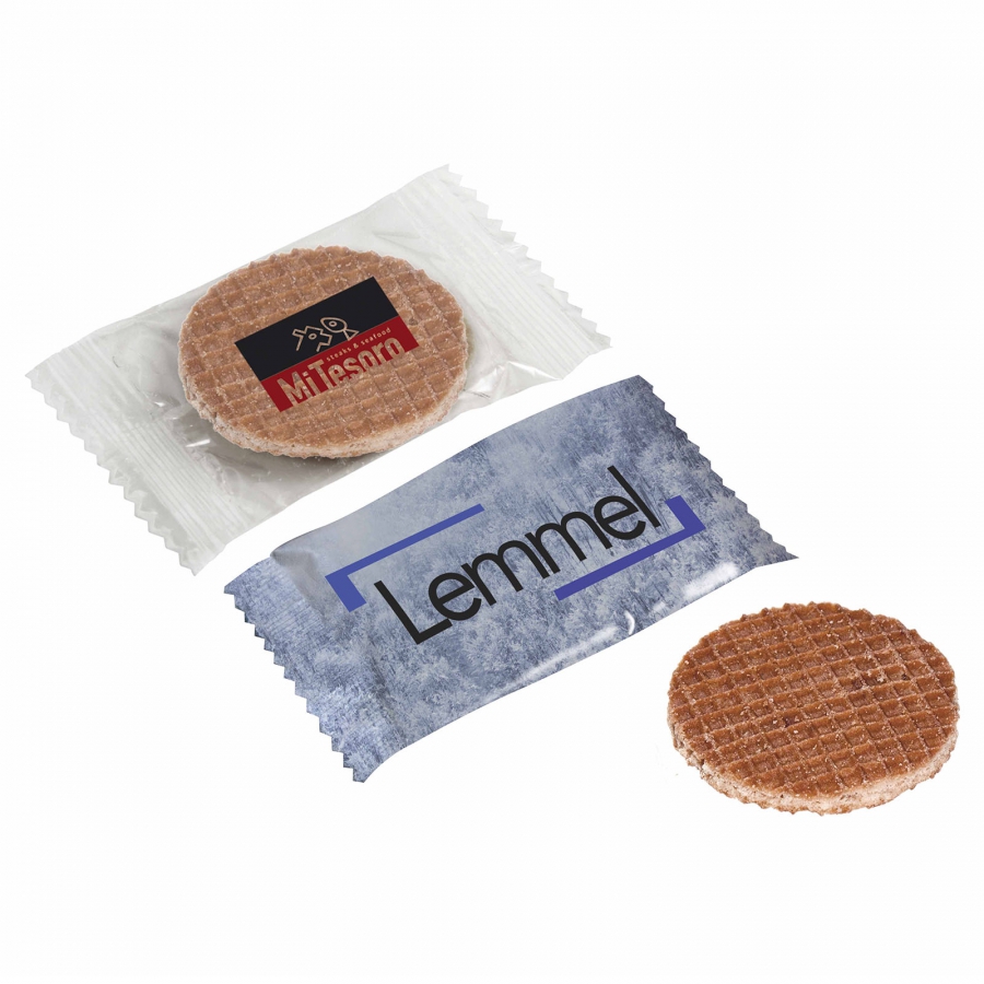 Mini stroopwafeltje bedrukken met logo