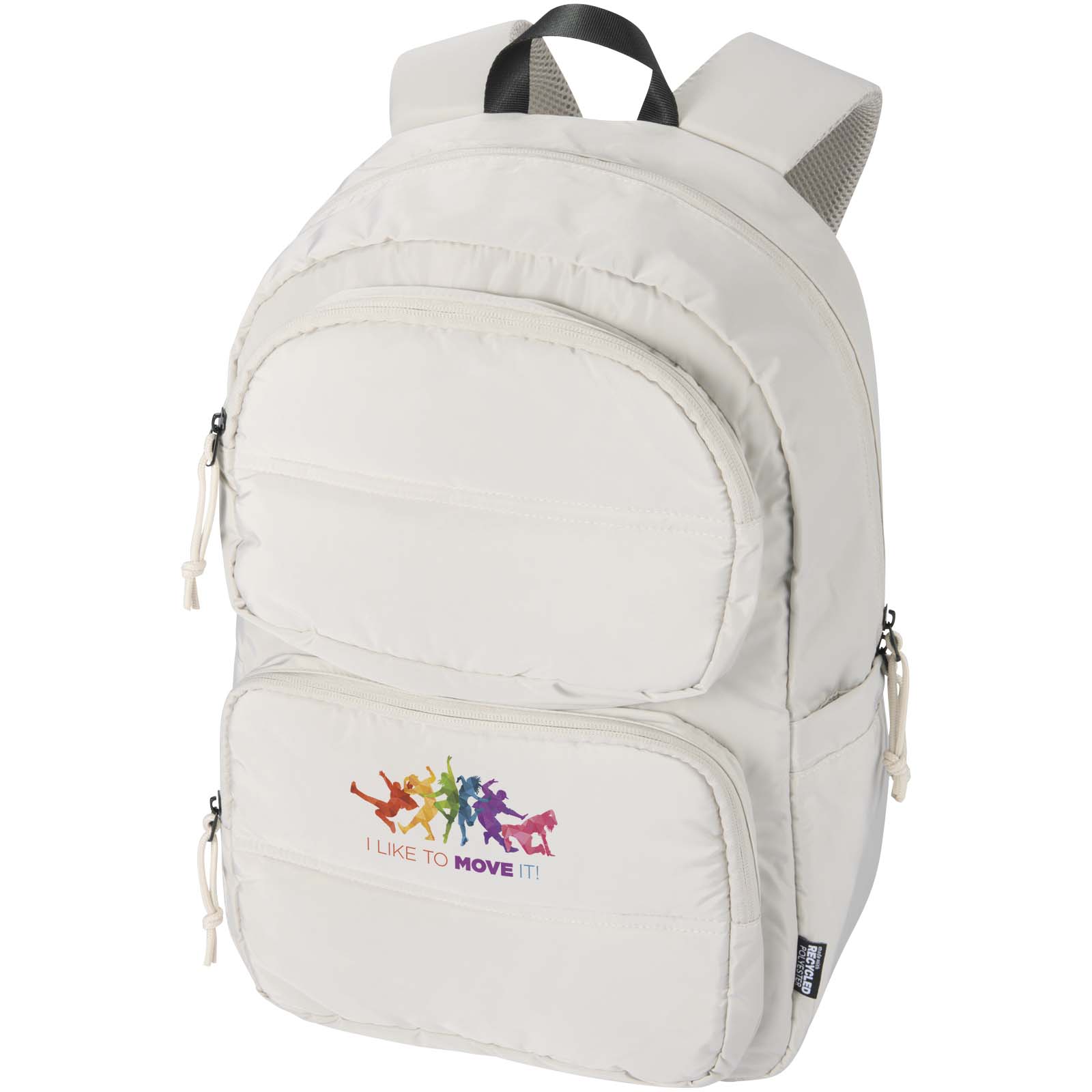 Puffer 15,6" GRS gerecycleerde laptoptas 18L bedrukken met logo