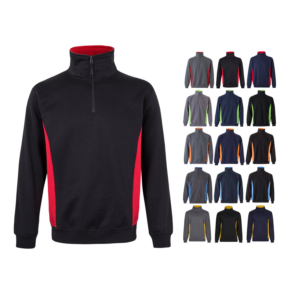 VL SVAROG. Tweekleurig sweatshirt van badstof (260g/m²), van polyester (65%) en katoen (35%) bedrukken met logo