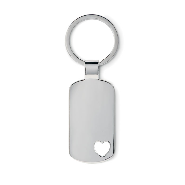 MetalKey metalen sleutelhanger hartje bedrukken met logo