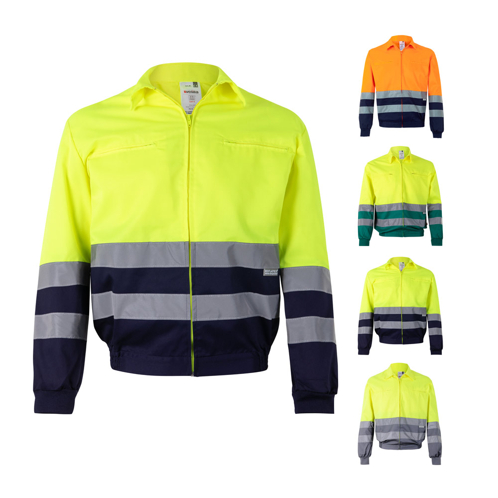 VL NEPTUNE LARGE. Tweekleurig twill jack (210g/m²) van polyester (80%) en katoen (20%) bedrukken met logo