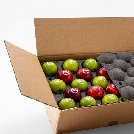 Appel met een fruitsticker bedrukken met logo
