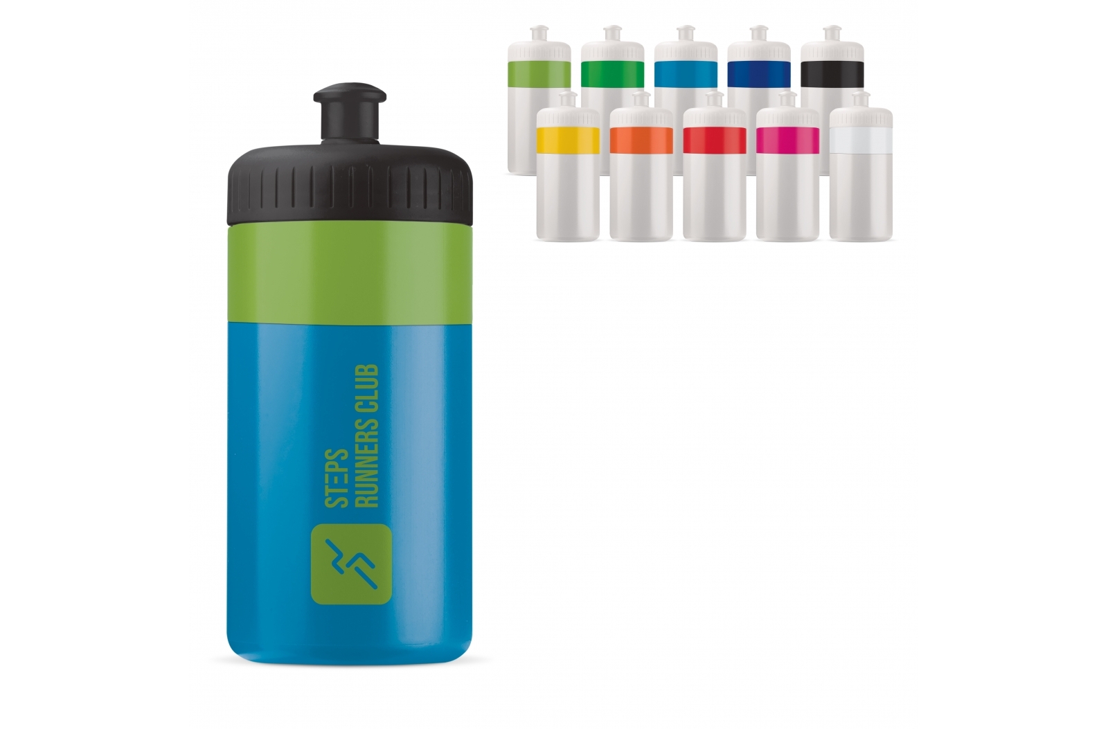 Peak Sportfles met rand (500 ml) bedrukken met logo