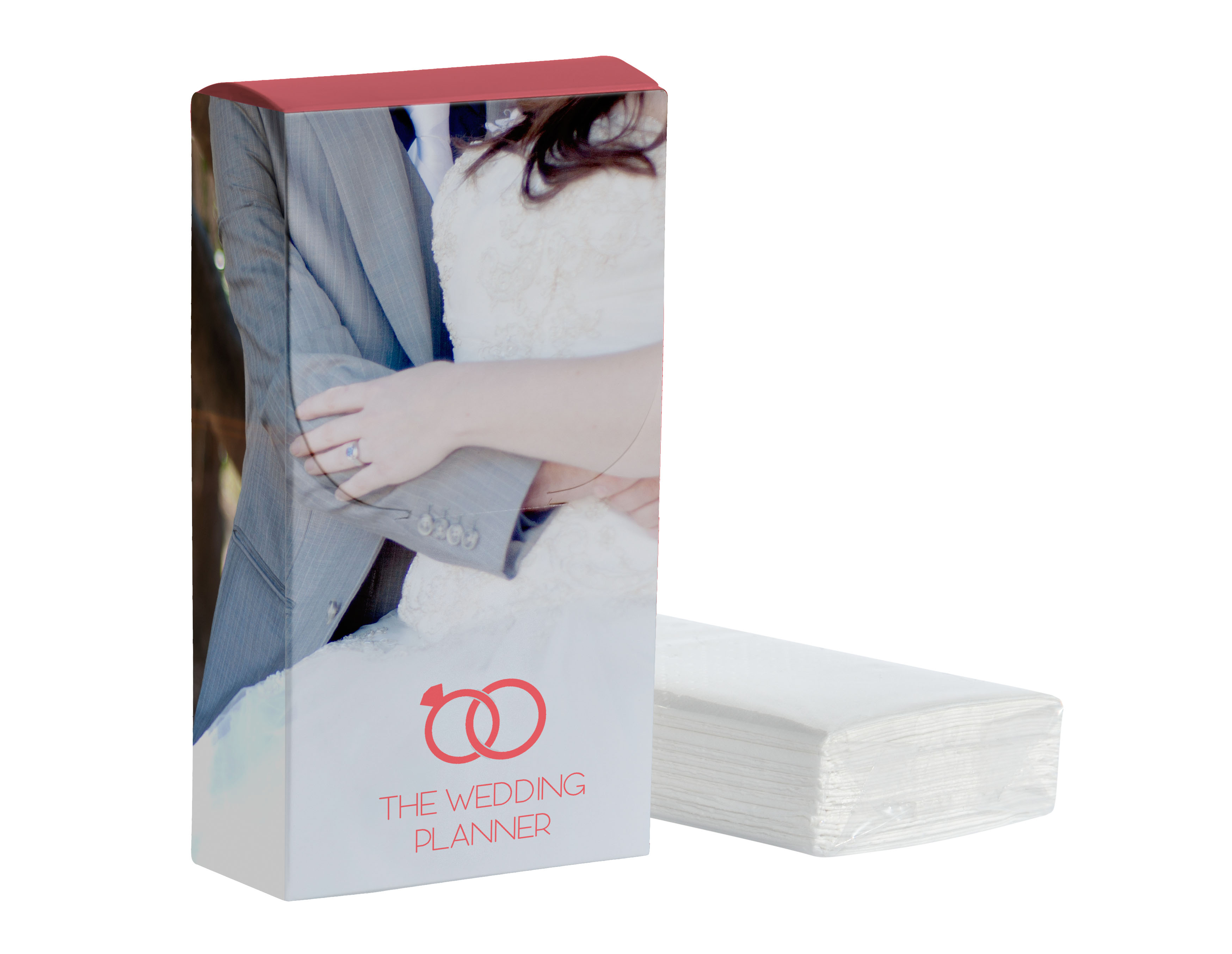 Bloemen Zakdoekjes in doosje bedrukken met logo