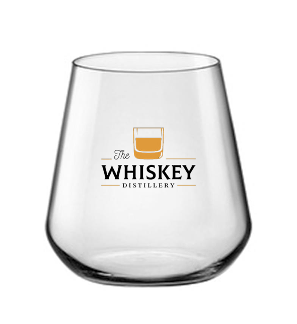 Curvy Whiskey glas (35 cl) bedrukken met logo