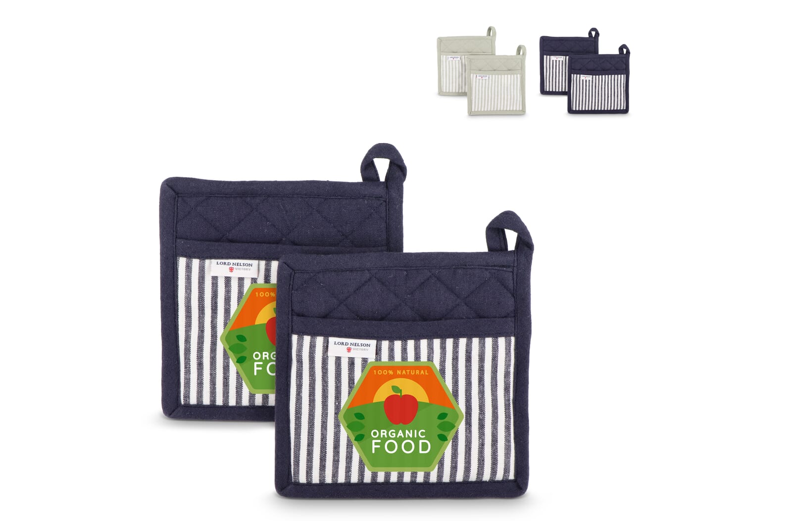 Lord Nelson Victory ovenwanten set 2 stuks bedrukken met logo