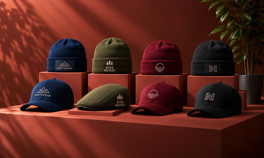 Petten en mutsen borduren met je logo of bedrijfsnaam